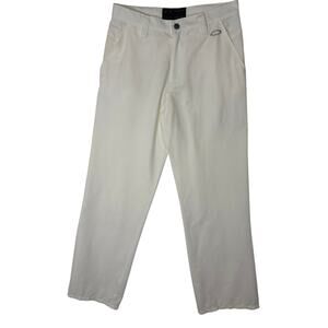 Oakley Flat Front Pants Front and Back Pockets White Men’s Size 32x30